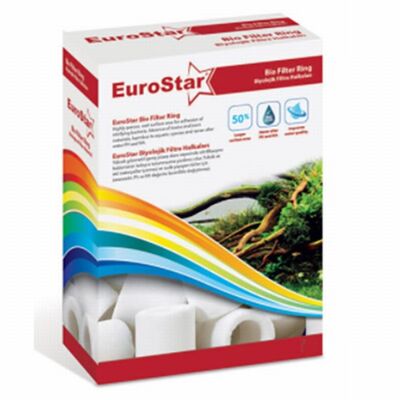 EuroStar Bio Glass Ring Seramik Halka Akvaryum Filtre Malzemesi 500 Ml 