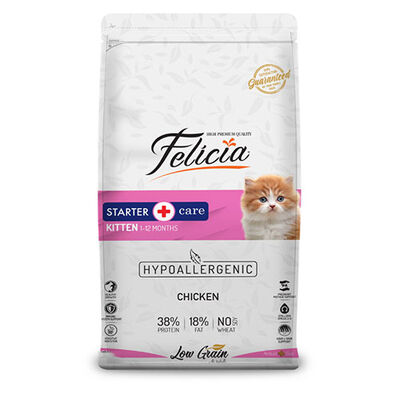 Felicia Hypoallergenic Tavuklu ve Hamsili Düşük Tahıllı Yavru Kedi Maması 2 Kg 