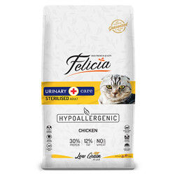 Felicia - Felicia HypoAllergenic Urinary Sterilised +7 Tavuklu Düşük Tahıllı Kısırlaştırılmış Yaşlı Kedi Maması 12 Kg 