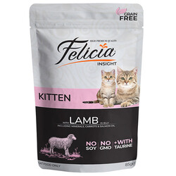 Felicia - Felicia Pouch Jelly Kuzulu ve Taurinli Tahılsız Yavru Kedi Konservesi 85 Gr 