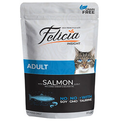 Felicia - Felicia Jelly Somonlu ve Taurinli Pouch Tahılsız Yetişkin Kedi Konservesi 85 Gr 