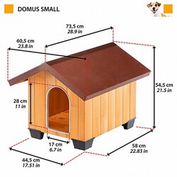 Ferplast Domus Ahşap Köpek Kulübesi Small 60,5x73,5x54,5 Cm - Thumbnail