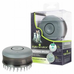 Furminator - Furminator Şampuan Hazneli Kedi ve Köpek Masaj ve Banyo Fırçası 