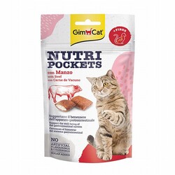 GimCat - GimCat Nutripockets Biftekli Malt Kedi Ödülü 60 Gr 