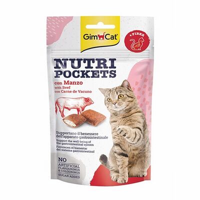 GimCat Nutripockets Biftekli Malt Kedi Ödülü 60 Gr 