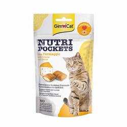 GimCat - GimCat Nutripockets Peynirli ve Taurinli Kedi Ödülü 60 Gr 