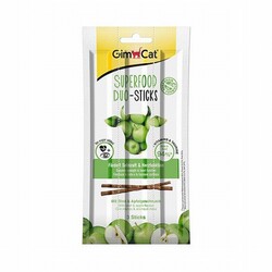 GimCat - GimCat Super Food Duo Stick Elmalı ve Sığır Etli Kedi Ödül Çubuğu 3’lü 15 Gr 