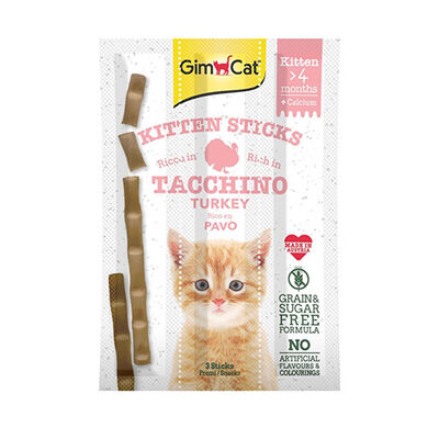 GimCat Sticks Kitten Hindili Yavru Kedi Ödül Çubukları 3x3 Gr 