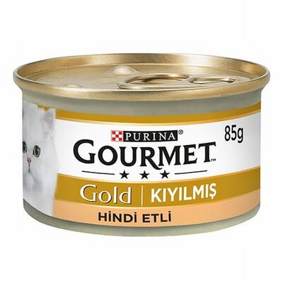 Gourmet Gold Kıyılmış Hindi Etli Yetişkin Kedi Konservesi 12 Adet 85 Gr 