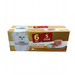 Gourmet Gold - Gourmet Gold Kıyılmış Hindi Etli Yetişkin Kedi Konservesi 6 Al 5 Öde 