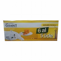 Gourmet Gold - Gourmet Gold Kıyılmış Tavuklu Yetişkin Kedi Konservesi 6 Al 5 Öde 