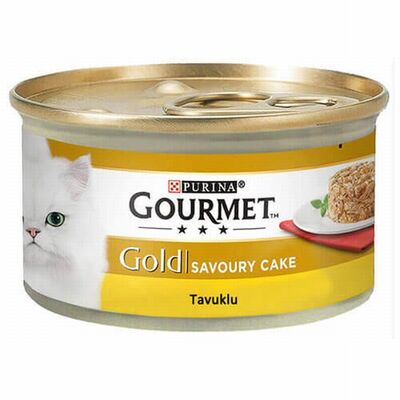 Gourmet Gold Savoury Cake Tavuklu Yetişkin Kedi Konservesi 24 Adet 85 Gr 