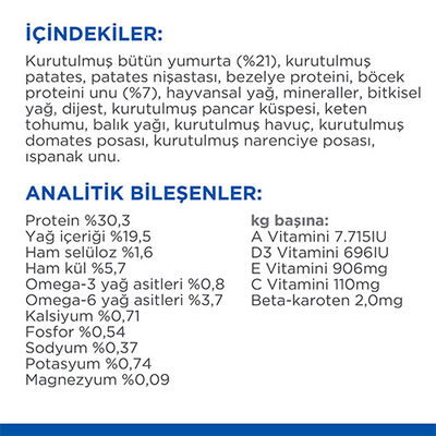 Hill’s SCIENCE PLAN Hypoallergenic Yumurta ve Böcek Proteinli Tahılsız Yetişkin Kedi Maması 1,5 Kg 