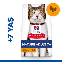 Hill's Science Plan - Hill’s SCIENCE PLAN Mature Adult 7+ Tavuklu Yaşlı Kedi Maması 1,5 Kg 