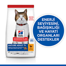 Hill’s SCIENCE PLAN Mature Adult 7+ Tavuklu Yaşlı Kedi Maması 3 Kg - Thumbnail