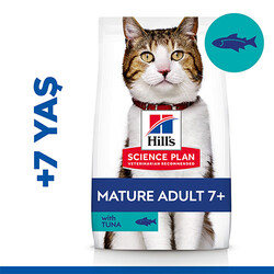 Hill's Science Plan - Hill’s SCIENCE PLAN Mature Adult 7+ Ton Balıklı Yaşlı Kedi Maması 1,5 Kg 