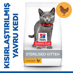 Hill's Science Plan - Hill’s SCIENCE PLAN Sterilised Kitten Tavuklu Kısırlaştırılmış Yavru Kedi Maması 1,5 Kg 