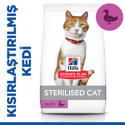 Hill's Science Plan - Hill’s SCIENCE PLAN Sterilised Ördekli Kısırlaştırılmış Kedi Maması 10 Kg 