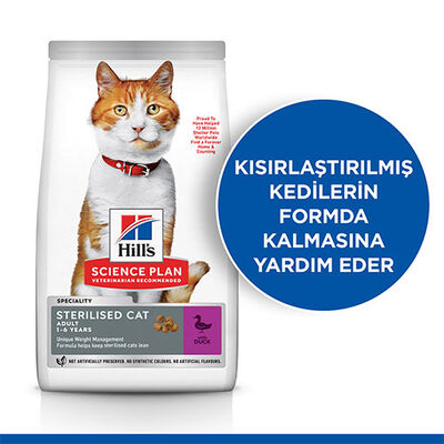 Hill’s SCIENCE PLAN Sterilised Ördekli Kısırlaştırılmış Kedi Maması 10 Kg 