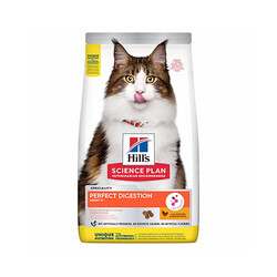 Hill's Science Plan - Hill’s SCIENCE PLAN Perfect Digestion Sindirim Düzenleyici Tavuklu Yetişkin Kedi Maması 1,5 Kg 