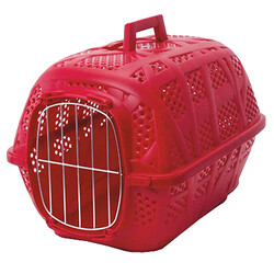 İmac - İmac Carry Sport Metal Kapılı Kedi ve Küçük Irk Köpek Taşıma Kabı 48,5x34x32 Cm Kırmızı 