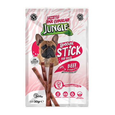 Jungle Sticks Dana Etli Köpek Ödül Çubuğu 3x10 Gr 