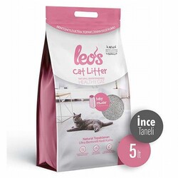 Leos - Leos Cat Litter Baby Powder Kokulu İnce Taneli Kedi Kumu 2x5 Lt 