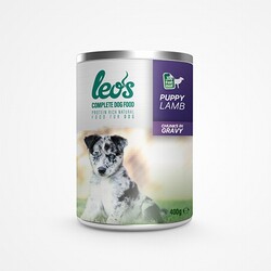 Leos - Leos Kuzu Parça Etli Soslu Yavru Köpek Konservesi 12 Adet 400 Gr 