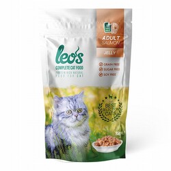 Leos - Leos Pouch Somonlu Yetişkin Kedi Konservesi 12 Adet 85 Gr 