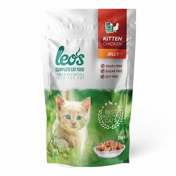 Leos - Leos Pouch Tavuklu Yavru Kedi Konservesi 12 Adet 85 Gr 