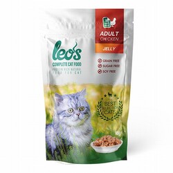 Leos - Leos Pouch Tavuklu Yetişkin Kedi Konservesi 12 Adet 85 Gr 