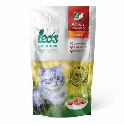 Leos Pouch Tavuklu Yetişkin Kedi Konservesi 12 Adet 85 Gr 