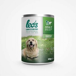 Leos - Leos Sığır Parça Etli Soslu Yetişkin Köpek Konservesi 12 Adet 400 Gr 