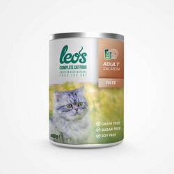 Leos - Leos Somon Balıklı Pate Yetişkin Kedi Konservesi 12 Adet 400 Gr 