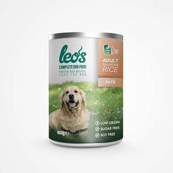 Leos - Leos Somonlu ve Pirinçli Pate Yetişkin Köpek Konservesi 24 Adet 400 Gr 