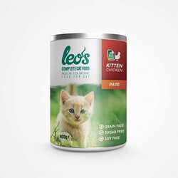 Leos - Leos Tavuk Etli Pate Yavru Kedi Konservesi 12 Adet 400 Gr 