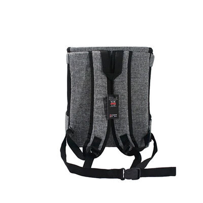 Lepus Backpack Şeffaf Kapaklı Kedi ve Köpek Taşıma Çantası Gri 30x25x40 Cm 