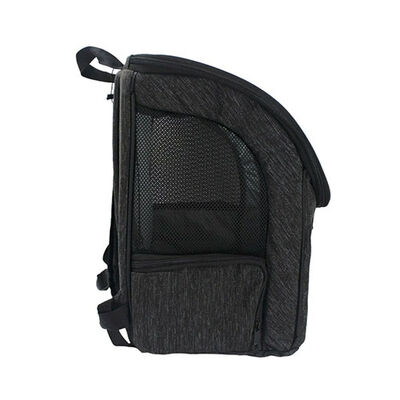 Lepus Backpack Şeffaf Kapaklı Kedi ve Köpek Taşıma Çantası Siyah 30x25x40 Cm 