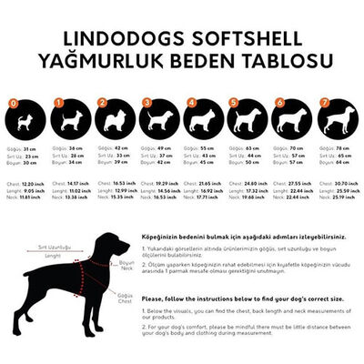 Lindodogs Aqua Black Polarlı Köpek Yağmurluğu Beden 1 