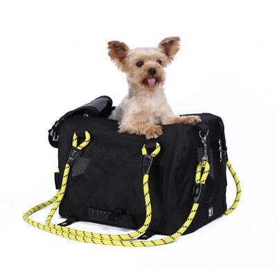 M-Pets 2in1 Remix Omuz Kemerli Kedi ve Küçük Irk Köpek Taşıma Çantası Sarı Siyah 41x28x28 Cm 