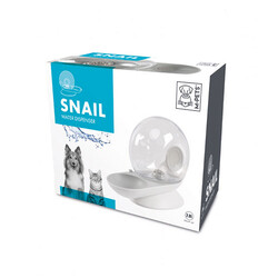 M-Pets - M-Pets Snail Hazneli Kedi ve Köpek Su Kabı Beyaz 2800 Ml 