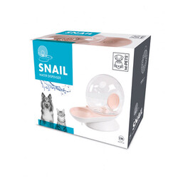 M-Pets - M-Pets Snail Hazneli Kedi ve Köpek Su Kabı Pembe 2800 Ml 