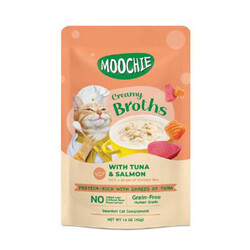 Moochie - Moochie Parça Ton Balıkı ve Somonlu Tahılsız Kedi Çorbası 40 Gr 