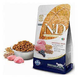 ND - N&D Ancestral Grain Kuzulu Yaban Mersinli Düşük Tahıllı Yetişkin Kedi Maması 1,5 Kg 