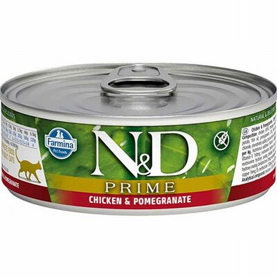 N&D Prime Tavuklu Narlı Tahılsız Yetişkin Kedi Konservesi 80 Gr 