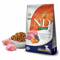 ND - N&D Pumpkin Balkabaklı Kuzulu Yaban Mersinli Küçük Irk Tahılsız Yavru Köpek Maması 2,5 Kg 