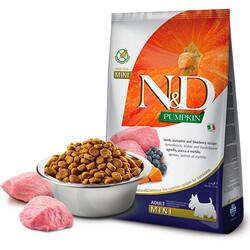 ND - N&D Pumpkin Balkabaklı Kuzulu Yaban Mersinli Küçük Irk Tahılsız Yetişkin Köpek Maması 2,5 Kg 