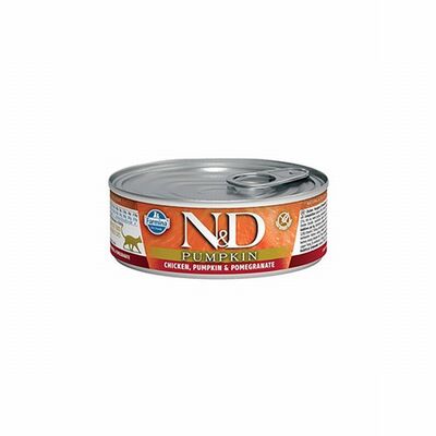 N&D Pumpkin Balkabaklı Tavuklu Narlı Tahılsız Yetişkin Kedi Konservesi 6 Adet 80 Gr 