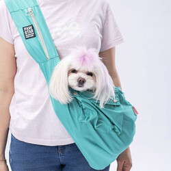 Pawstar - Pawstar Mint Crossbody Küçük Irk Köpek Taşıma Çantası 50x15x20 Cm 