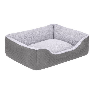 Pet Comfort Bravo Duo Kedi ve Köpek Yatağı Gri Gri Peluş Small 55x45 Cm